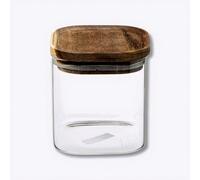 Hermet Bocal Carré en Verre et Acacia 0,6 L