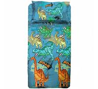 hermet Dinosaures | Parure de lit Simple | 1 Place | 100% Coton