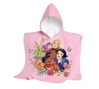 hermet, Disney, Princesse, Serviette de Plage avec Capuche, Poncho de mer Maxi pour Enfant, 60 x 60 cm, Serviette de Plage ou Piscine, 100% Coton Doux
