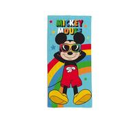hermet, Disney Serviette de Plage Mickey Mouse 70 x 140 cm, Serviette de Plage ou Piscine 100% Coton Doux, Pratique et léger
