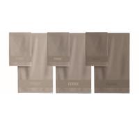 hermet Ferre' Lot de 6 Serviettes de Bain 6 pièces, 3 Serviettes pour Le Visage 60 x 100 cm + 3 Serviettes invité 40 x 60 cm, 100% Coton