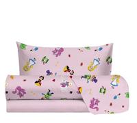 hermet Jolly Parure de lit 1 Personne Tennis, 100% Coton, Drap Housse + Drap Housse + taie d'oreiller, Parure de lit Fantaisie Chambre