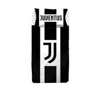 Juventus – Parure de lit – Juventus F.C – 1 place, 100% coton – Blanc/Noir