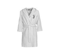 hermet Juventus FC Peignoir en microfibre couleur unie, blanc, peu encombrant, taille 12/14 ans, produit officiel