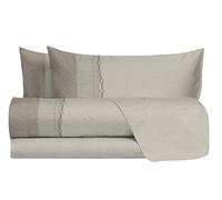 hermet Laura Biagiotti Parure de lit Double en Coton, Parure de lit Fantaisie, 100% Coton, Drap Housse + Drap Housse + Paire d'oreillers, Hecate Pêche