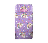 hermet Licorne, Drap de lit, lit Simple Fille, Drap Plat, taie d'oreiller, 100% Coton, draps Chambre