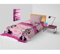 HERMET Minnie Mouse Couvre-lit pour lit simple Disney 100 % Coton Printemps Non Rembourré 170 x 270 cm