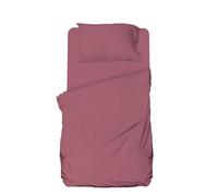 hermet Parure de lit 1 Place et demie en Microfibre, Mauve, Drap Plat, Drap-Housse avec Coins, taie d'oreiller, Winner