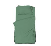 hermet Parure de lit 1 Place et demie en Microfibre, Sauge, Parure de lit, Drap Plat, Drap-Housse avec Coins, taie d'oreiller, Winner