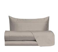 hermet Parure de lit Simple 100% Coton, 1 Place, Motif Effet Toile, Drap Housse + Drap Housse + taie d'oreiller