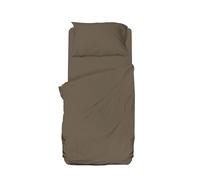 hermet Parure de lit Simple en Microfibre, Taupe, Drap Plat, Drap Plat, taie d'oreiller, taie d'oreiller, Winner