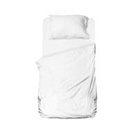 hermet Parure de lit Une Place et demie en Microfibre, Blanc, Drap Plat, Drap Plat, taie d'oreiller, taie d'oreiller, Winner