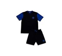 hermet Pigiama Corto Adulto Inter Ensemble de Pijama, Noir et Bleu, S Mixte