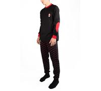 hermet Pigiama Interlock Serafino Milan Ensemble de Pijama, Noir, XXL Homme