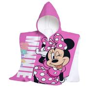 hermet Serviette de Plage avec Capuche Minnie Poncho de mer Maxi pour Enfant, 60 x 60 cm, Serviette de Plage ou Piscine, 100% Coton Doux