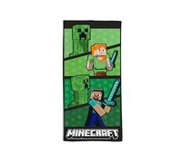 hermet, Serviette de Plage Minecraft, 70 x 140 cm, Serviette de Plage ou Piscine, 100% Coton Doux, Pratique et léger