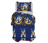 hermet Sonic Housse de Couette pour lit Simple, Housse de Couette en Coton, Parure de lit 100% Coton, Produit Officiel