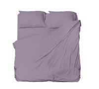 hermet Winner Parure de lit Double en Microfibre, Lilas, Drap Paire de taies d'oreiller