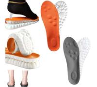Hermhoffer Semelles souples en mousse à mémoire de forme 4D, soutien biomécanique pour la voûte plantaire, amélioration de la posture - Amortissement et massage confortables pour une longue marche