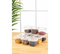Hermia Concept, BNMPEGYWS12-5, Set de boîtes de rangement (12 pièces), 100 % PLASTIQUE, blanc, 10 x 10 x 9,5 cm