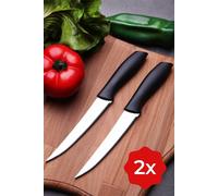 Hermia Concept, Chef, Set de couteaux, Set de couteaux (2 pièces), noir, acier inoxydable, 27,2 x 6,5 x 1,6 cm