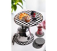 Hermia Concept, Demi-lune PLN1101, Noir,Blanc, Plateaux de service, 100% bois
