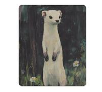 Hermine Blanche Mouse Pad Confort Tapis De Souris Résistant À Usure Tapis De Souris Gaming pour Travail Bureau Voyage 25X30Cm