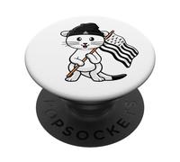 Hermine Bretonne Fierté du Gwenn ha Du Drapeau de Bretagne PopSockets PopGrip Interchangeable