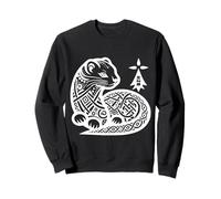 Hermine Bretonne Symbole BZH Art Celtique Noir et Blanc Sweatshirt