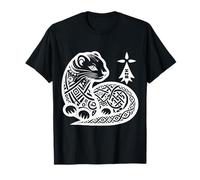 Hermine Bretonne Symbole BZH Art Celtique Noir et Blanc T-Shirt