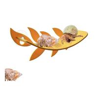 Hermit Crab Climbing Toys - 11.5x5.5x6cm Leaf Shape Suction Cup Reptile Tank Decor Climbing, Gecko Snake Basking Leaf Enrichment Toy for Leopard Gecko Bearded Dragon