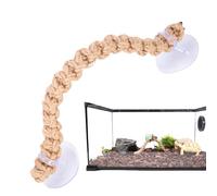 Hermit Crab Climbing Toys, Reptile Rope Ladder, Ropes and Metal Climbing Accessories, Vines Toys for Lizards, Geckos, Snakes, Tree Frogs, Fun Habitat Decor and Enrichment, 24cm