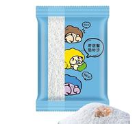 Hermit Crab Sand, Calcium Play Sand for Reptile Digging, Fine White Bedding Particles, Natural Habitat Accessory, 9.84x5.91x3.94 inches for Burrowing and Shell Molting