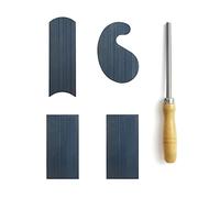 HERMIT TOOLS Grattoir d'armoire avec 4 grattoirs multi-formes 2 rectangulaires, 1 courbé (convexe et concave) et 1 grattoir col de cygne