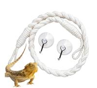 Hermite Crabe Escalade Jouet - Corde en Coton Échelle Terrarium Décor pour Reptiles & Petits Animaux, Accessoire Réservoir pour Lézard Gecko Arbre Grenouille Gecko Crested Gecko Tortue Tarentule