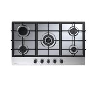 Hermitlux Piano Cottura a Gas 5 Fuochi 76cm, per Gas Naturale/Propano, Sicurezza Tramite termocoppia, Acciaio Inossidabile
