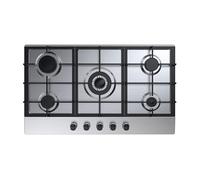 Hermitlux Piano Cottura a Gas 5 Fuochi 85cm da Incasso, per Gas Naturale/Propano, Sicurezza Tramite termocoppia, Acciaio Inossidabile