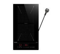 Hermitlux Plaque à induction Flexzone 30 cm encastrable avec 9 niveaux de puissance et fonction booster 3500 W