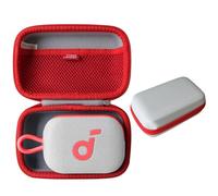 Hermitshell Anker Étui de transport rigide pour haut-parleur Bluetooth Soundcore Select 4 Go (étui uniquement) (Gris + fermeture éclair rouge)