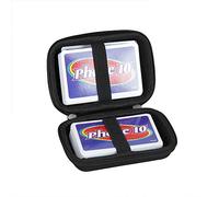 Hermitshell Étui de transport rigide pour Mattel Games Phase 10 - Les styles de jeu de cartes peuvent varier - Cartes non incluses (noir)