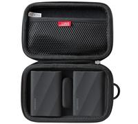 Hermitshell Étui de voyage rigide pour Samsung Portable SSD T9 Portable SSD 4 To/2 To/1 To, USB 3.2 externe SSD (pour 2 disques durs)