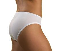 HERMKO 1031 Lot de 5 Slip Femme en 100% Coton Biologique, Culotte Made in EU, Couleur:Blanc, Taille:34/36 (XS)