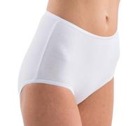 HERMKO 1150 Culotte Maxi Femme Basic Slip en 100% Coton Biologique, Couleur:Blanc, Taille:42/44 (M)