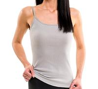 HERMKO 1560 débardeurs Femmes, 100% Coton Biologique, Couleur:Gris, Taille:42/44 (M)