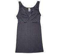 HERMKO 17580 Lot de 2 débardeur Femme avec Soutien-Gorge intégré, Couleur:Graphite, Taille:42/44 (M)