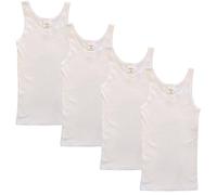HERMKO 2000 Lot de 4 Maillots de Corps Filles en Coton 100% Bio, débardeur, Couleur:Blanc, Größe Kinder:12 Ans