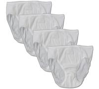 HERMKO 2130 Lot de 4 Slips Filles, 100% Bio, Coton, Couleur:Noir, Größe Kinder:10 Ans
