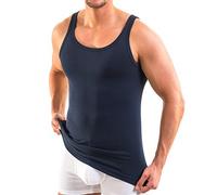 HERMKO 3000 Maillots Hommes, débardeur en 100% Coton Biologique, Taille:3 (M), Couleur:Bleu foncé