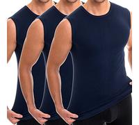 HERMKO 3040 Lot de 3 Maillots de Corps débardeur Hommes à col Rond, en 100% Coton Biologique
