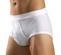 HERMKO 3240 Lot de 3 Slip Homme avec Ouverture Fine côte en 100% Coton Biologique Lavable à 60°C - Beaucoup Couleurs, Taille:11 (XXXXXXXL), Mehrfarbig (Sortimente):Blanc